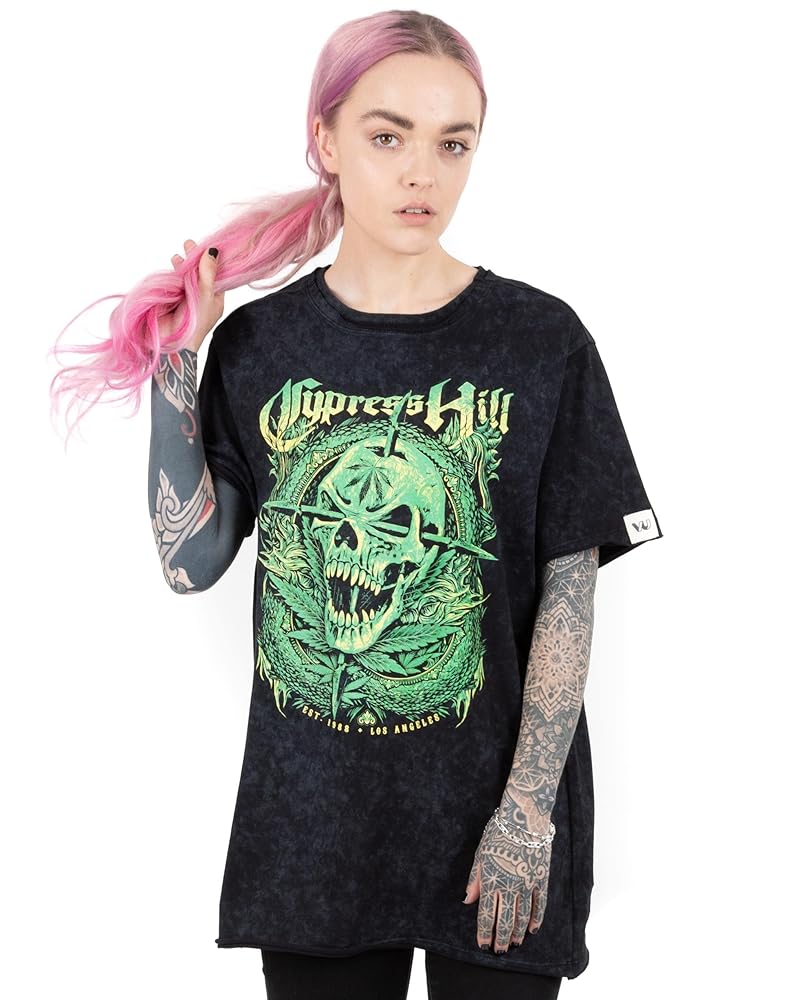 Amazon.com: Cypress Hill T-Shirt Unisex Women Men Skull Band